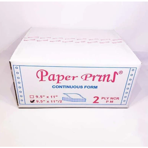 

Kertas komputer continuous form 2ply rangkap 2 9.5x11" paper prins