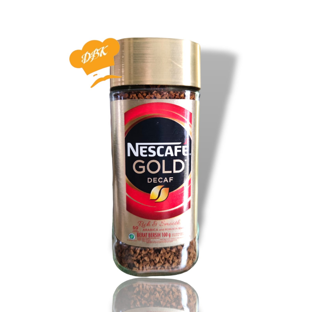 

Nescafe Gold decaf 100gr kopi bubuk dekafein arabica robusta coffee