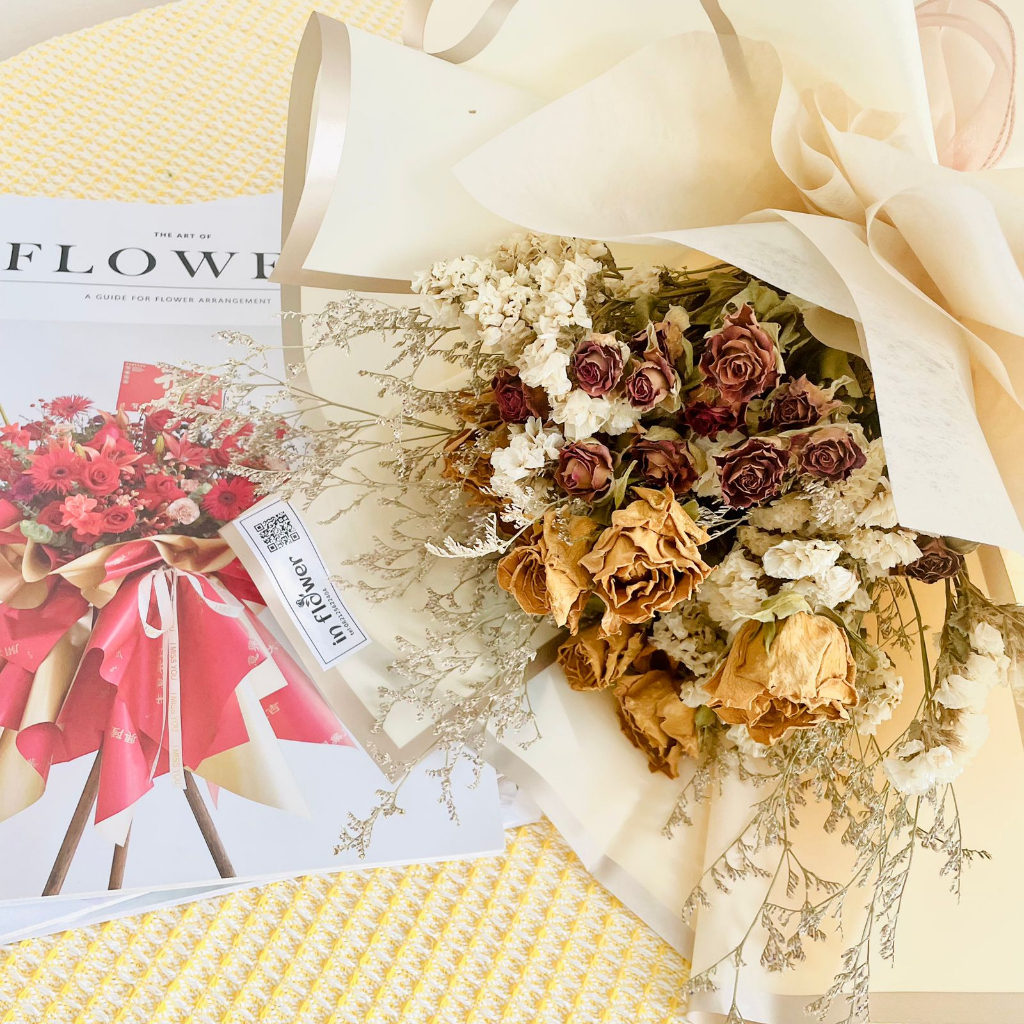 Aesthetic Dried Flower Medium Bouquet - Buket Bunga Kering