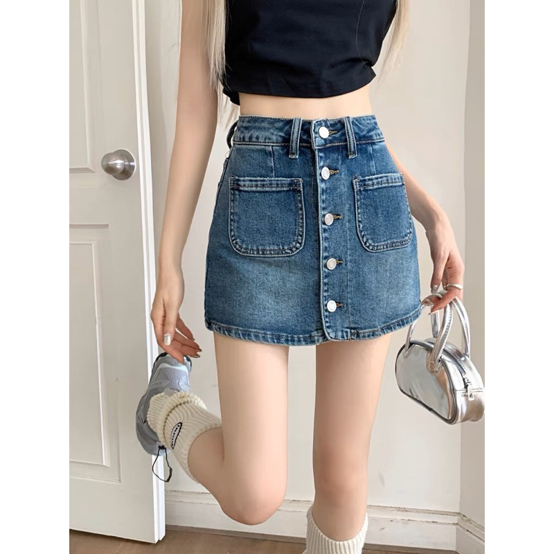 DENIM SKORT JEANS PENDEK CELANA IMPORT WANITA PENDEK MX654