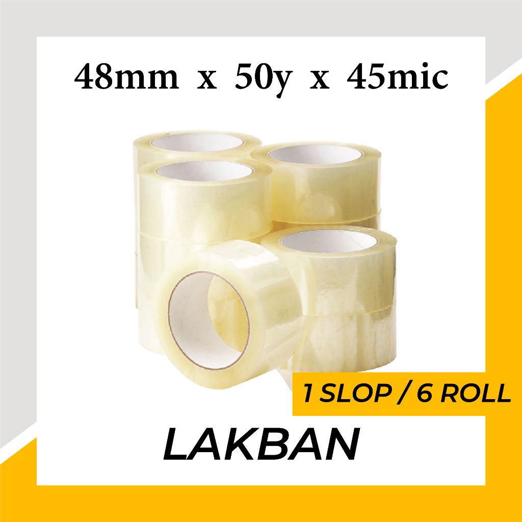 

Harga Grosir | 1 Slop Lakban Bening 48mm x 100 Yard | Cuan Tape