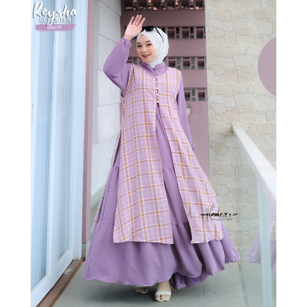 GAMIS SET OUTER DIANDRA KEYSHA BY ALFARO model terbaru kekinian etnik batik ootd ramadhan lebaran hajatan casual formal