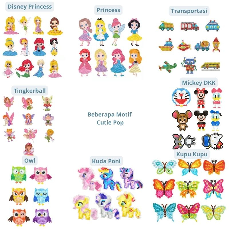 Stiker Diamond Cutie Pop / DIY Stiker Mutiara Painting Kit DMJ