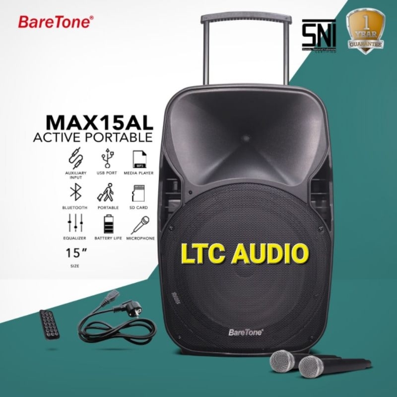 PORTABLE WIRELESS BARETONE MAX15AL / SPEAKER BLUETOOTH BARETONE MAX 15 AL / MAX 15AL