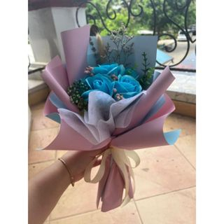 ROSE SOAP BOUQUET 5 STEM - BUKET BUNGA SABUN HADIAH KADO GIFT VALENTINE ULTAH ANNIVERSARY WISUDA - BUKET BUNGA