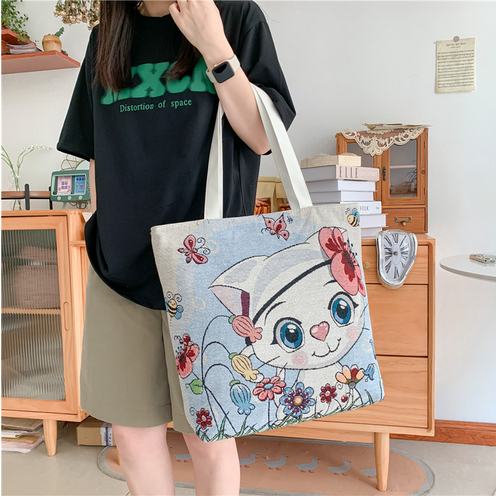 Tote Bag canvas pattern Wanita Besar Motif Terbaru Lucu tas cewek thailand Tote Bag Premium Import Korean Style