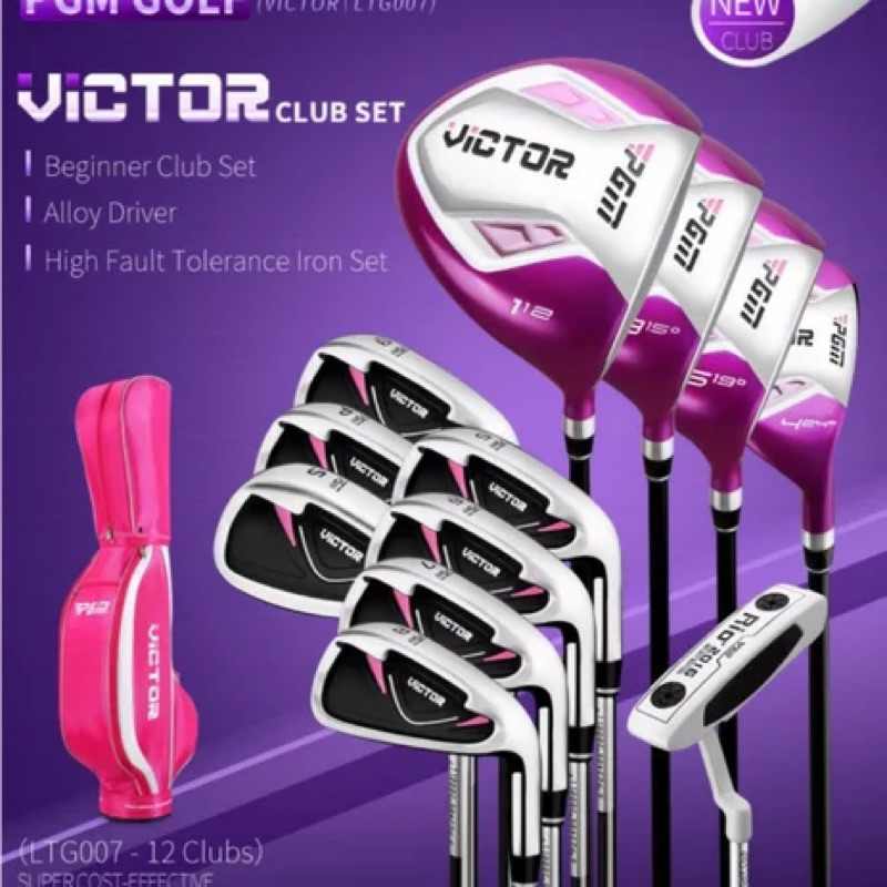 PGM Victor Set Stick Golf Ladies Lengkap + Bag Golf New - Stick Golf Ladies New