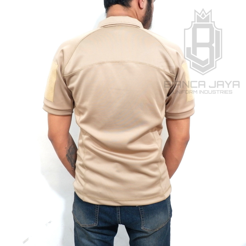 Terbaru kaos bdu tactical full Scuba Combat Cream Polos lengan pendek