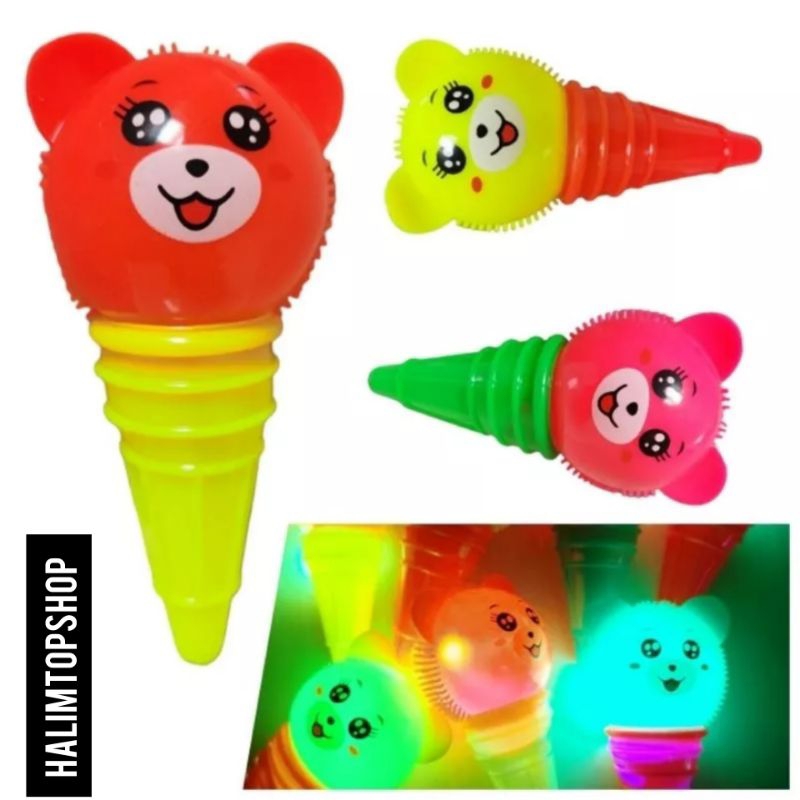 Mainan Bayi Stick Ice Cream Panda / Rattle Stik Rubber Es Krim Panda / Mainan Anak Cit Cit Silikon Boneka