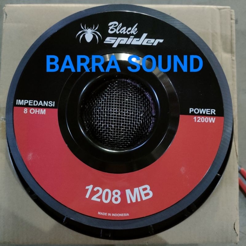 speaker 12 inch sub low black spider 1208 mb speaker magnet besar