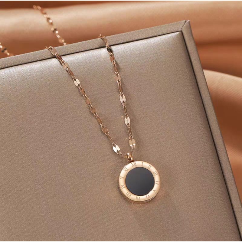 Kalung Titanium Liontin Simple Dan Elegan / Kalung Titanium Korea / Kalung Titanium Wanita Liontin M