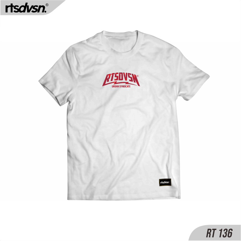 T-SHIRT RTSDVSN 136 | LENGAN PENDEK MODEL WHITE PRIVATER REBORN