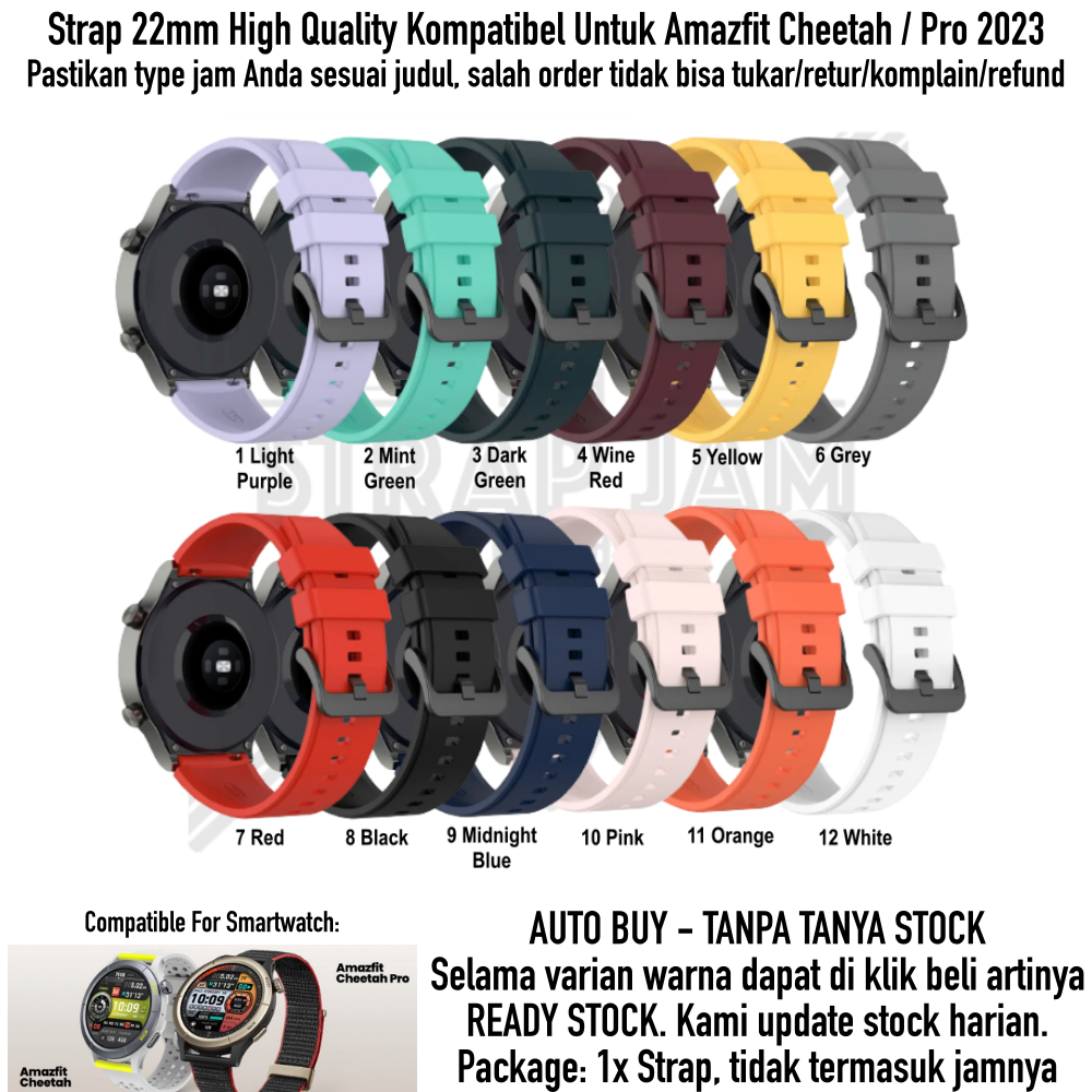 T2P 22mm Strap Amazfit Cheetah / Pro 2023 - Tali Jam Tangan Pin Quick Release