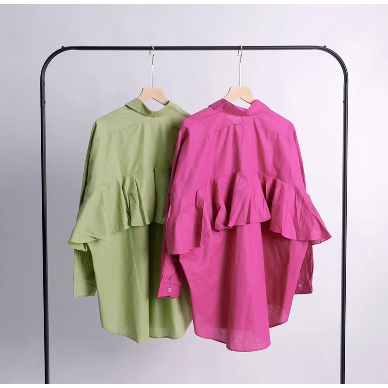 TINY SHIRT KEMEJA LINEN BLOUSE RAMPEL