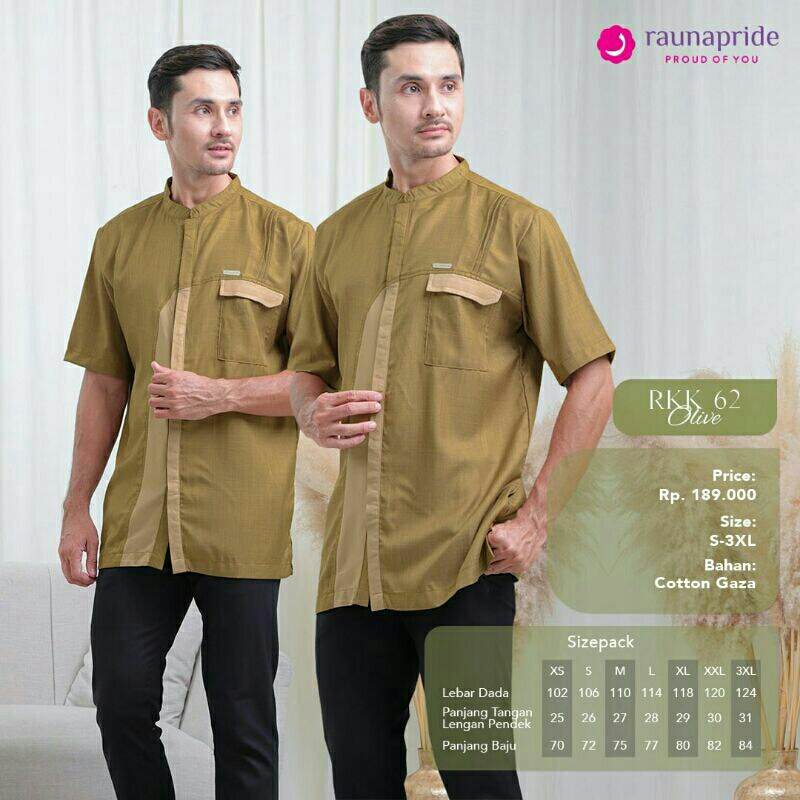BAJU KOKO RKK 62 OLIVE BY RAUNA / COUPLE SERIES