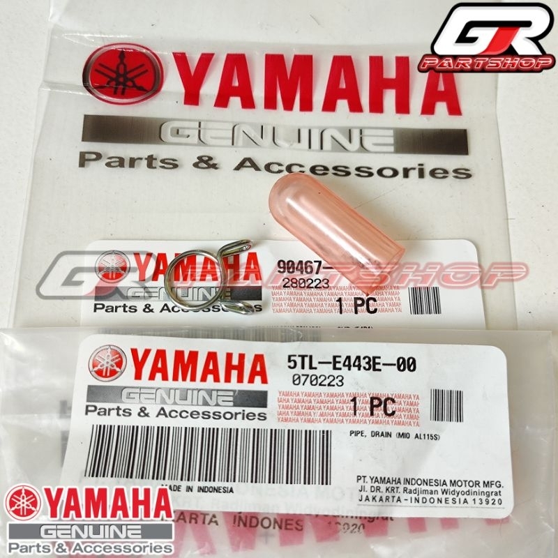 selang buntu + klip box filter mio sporty smile soul fino ori ygp original yamaha pipe drain + clip