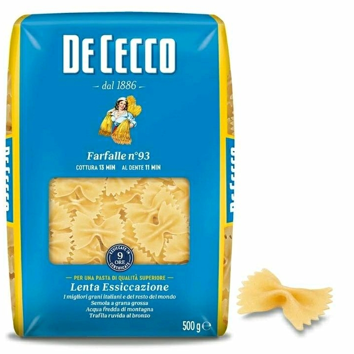 

DE CECCO Farfalle N.93 Pasta 500g