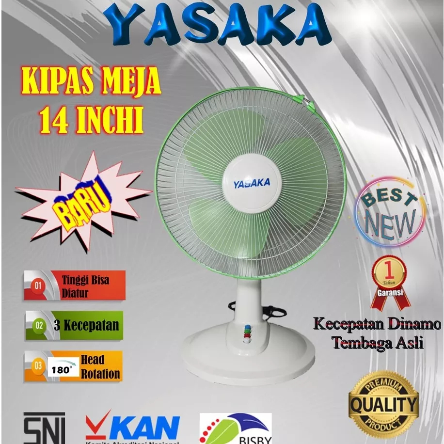 Kipas Angin Yasaka YS 1206 Desk Fan Yasaka Kipas Angin Meja 14 Inch