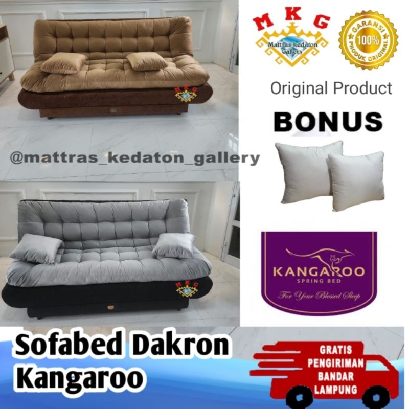 sofa bed 2in1 190x120 cm kangaroo springbed free ongkir untuk kota bandar lampung