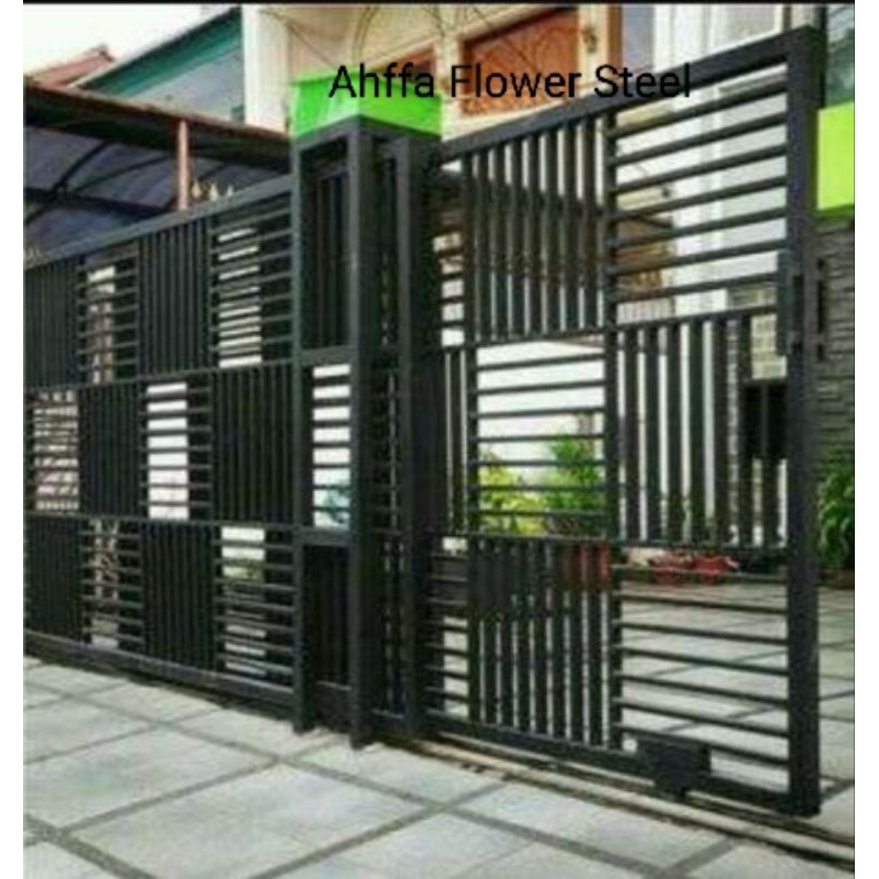 Pintu Pagar Besi Hollow Minimalis