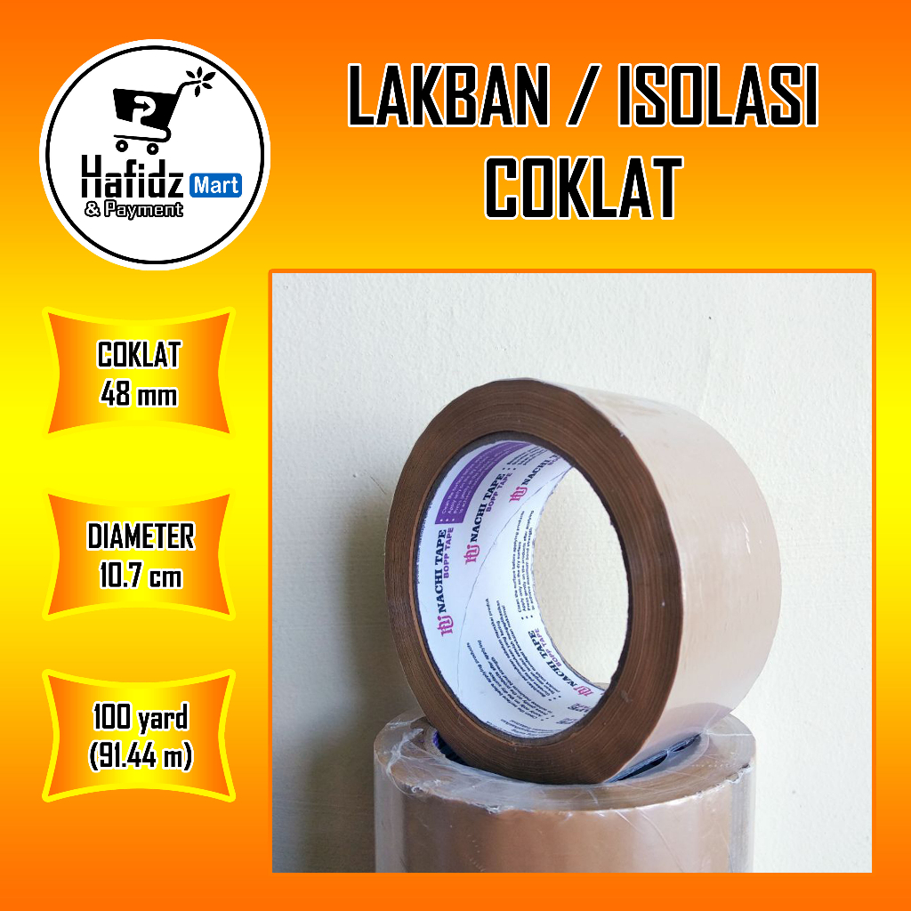 

Lakban Coklat / Isolasi NACHI 2 inch x 100 yard (48 mm x 100 yard)