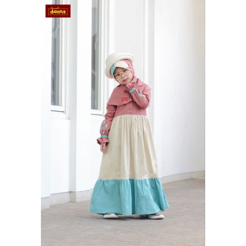 Abaya Kids JAPL 0402 Dannis Anak Perempuan Terbaru