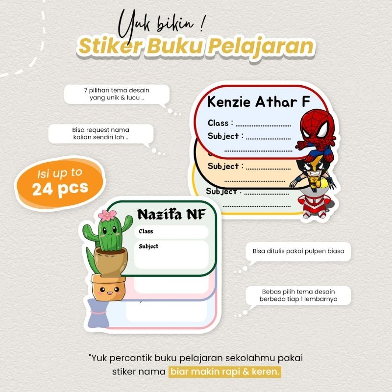 

Stiker Nama Stiker Nama Custom Stiker Buku Custom Sticker Buku Anak Sekolah Stiker Buku Murah