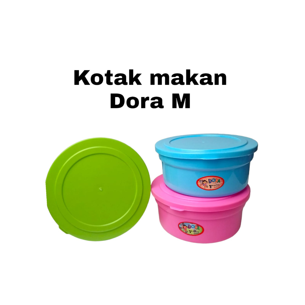 kotak makan plastik Dora / lunch box / Kotak Makan Bulat Tantos 5025 size M