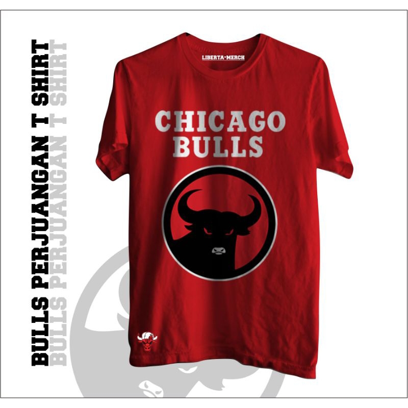 Kaos PDIP CHICAGO BULLS perjuangan Hitam Putih Merah PREMIUM T SHIRT