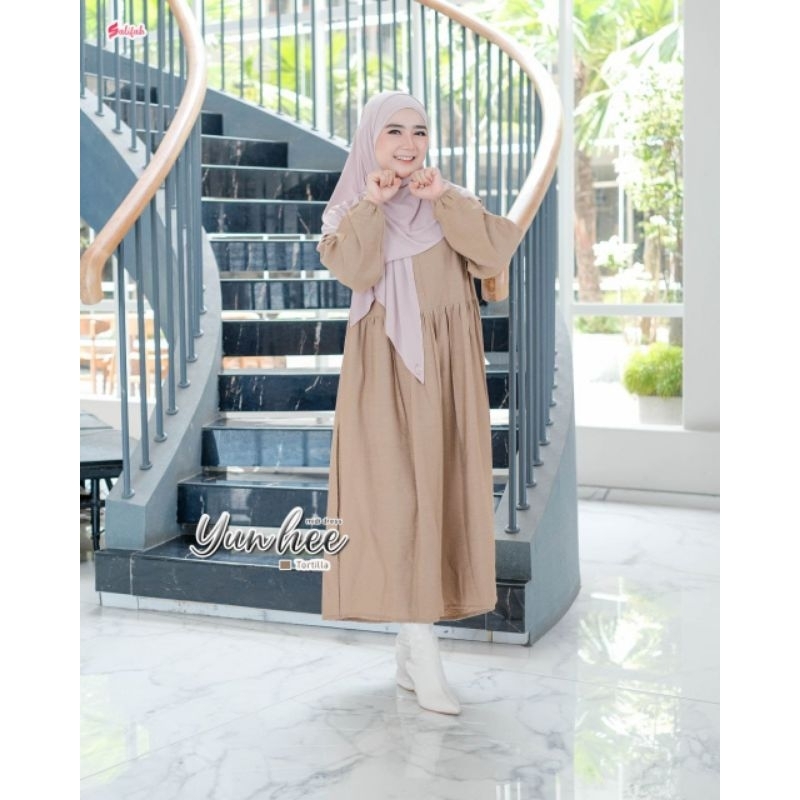 Yunhee Midi Dress By Salifah ready stock