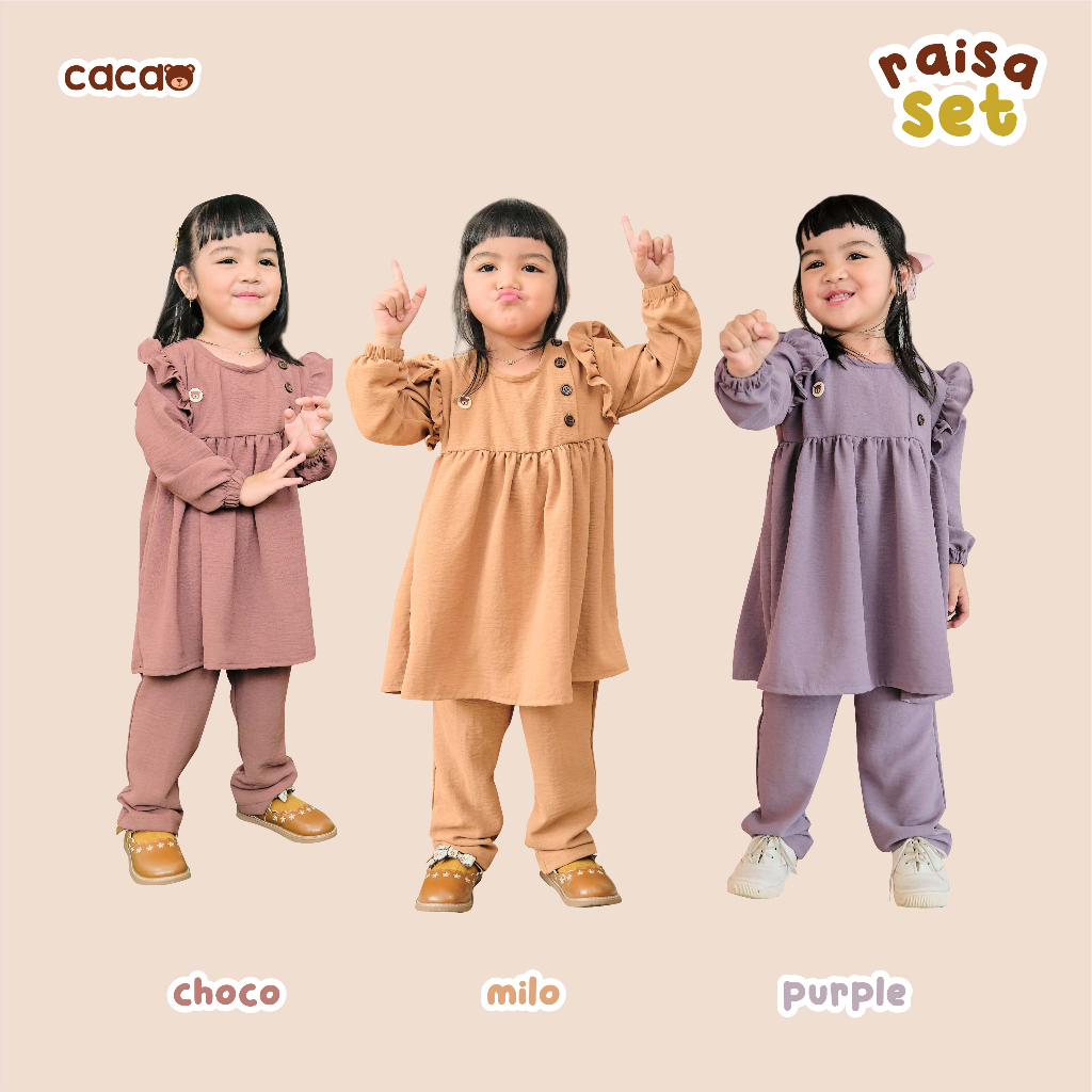 Raisa Set / One Set Anak/ Baju Anak / Crinkle