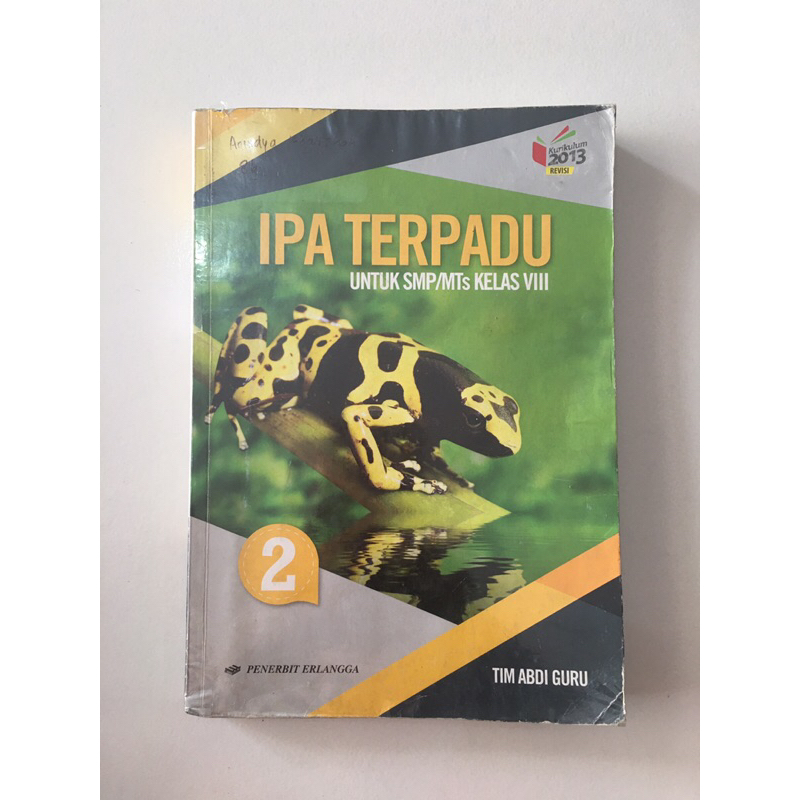 Buku IPA Terpadu SMP kelas 2 Erlangga Preloved