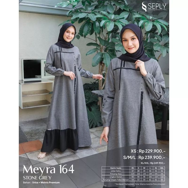 GAMIS SEPLY TERBARU MEYRA 164 STONE GREY
