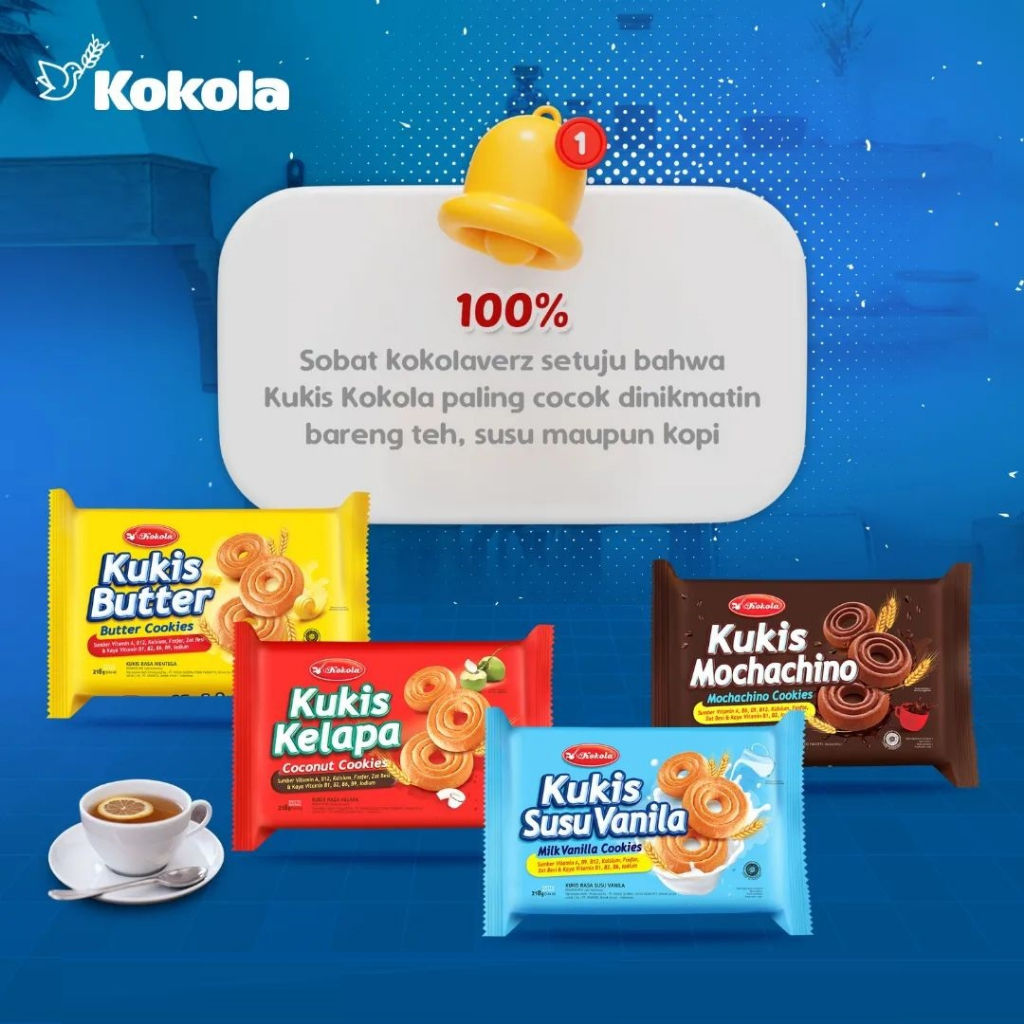 

Kokola Kukis - 218gr Biskuit Cookies HALAL KOKOLA