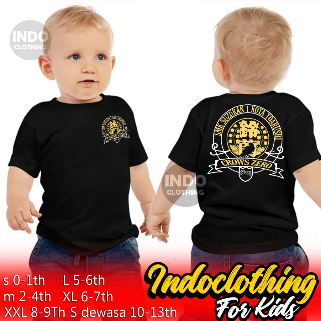 KAOS ANAK DESAIN ANIME CROWS ZERO SUZURAN HIGH SCHOOL