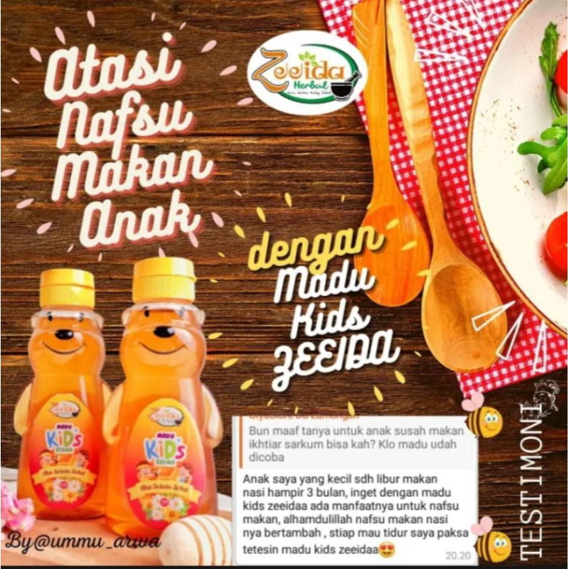 

Penambah Nafsu Makan Anak Madu Kids Zeeida Herbal Madu Multiflora