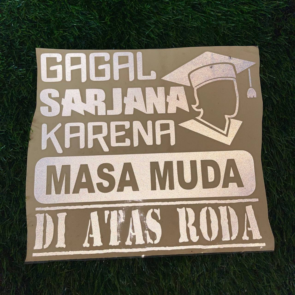 STIKER CUTTING KATA-KATA BAHAN NYALA ORI PREMIUM 3M NYALA RODA TRUCK/MOBIL/PICK UP