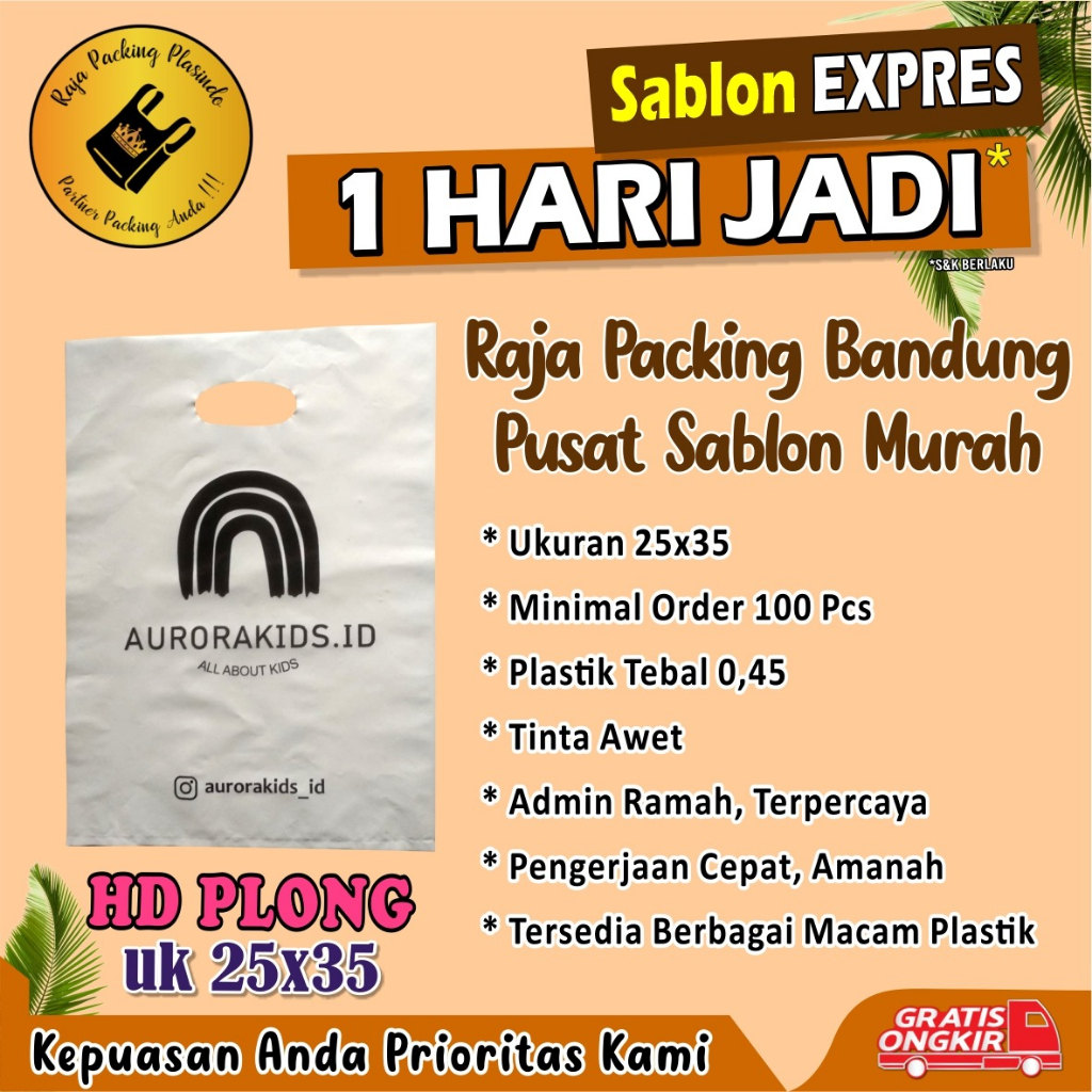 < Free Desain > Plastik Sablon Packing Olshop HD Plong Uk 25x35 Plastik Packing Sablon Plastik Murah