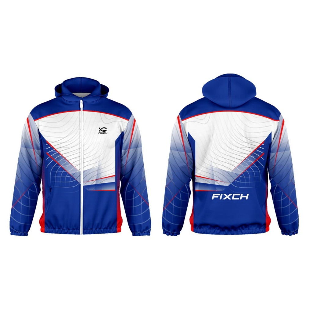 Jacket olahraga fixch fullprinting terbaru anti air / waterproof double puring bahan prisma AB46 SPORT