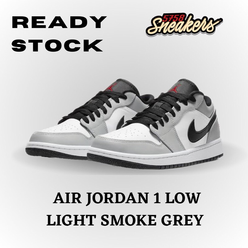 Air Jordan 1 Low Light Smoke Grey 100% Original Authentic