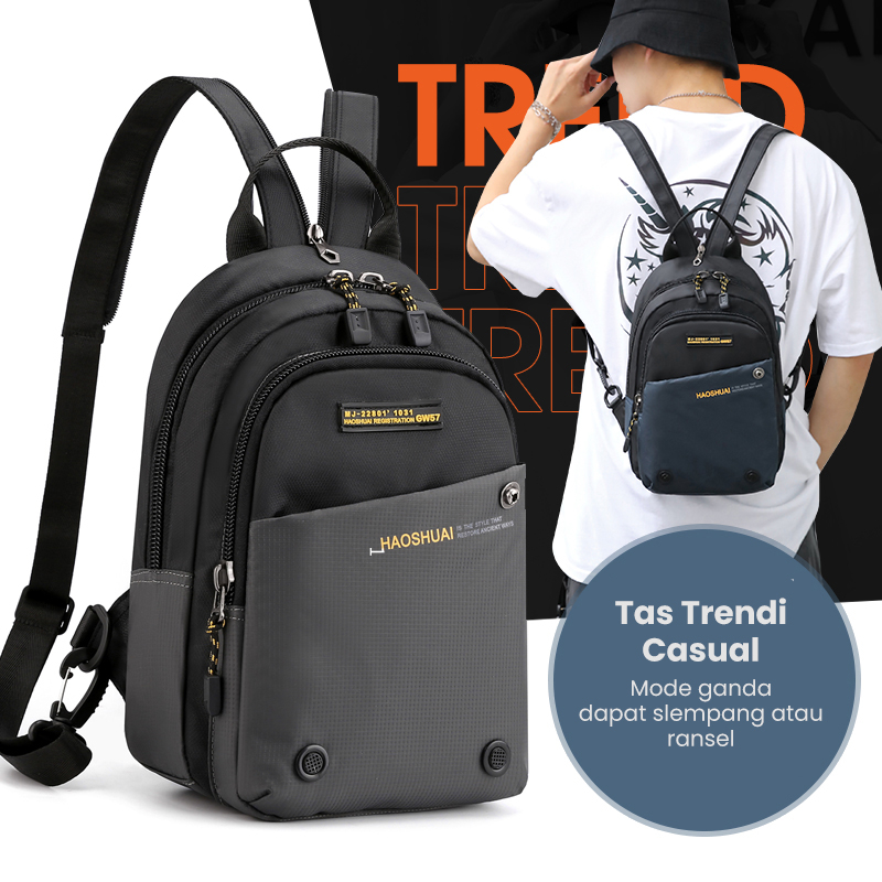 Uphike Ransel Mini Pria Anti Air Tas Slingbag Multifungsi Kekinian Tas  Pria Terbaru TS418