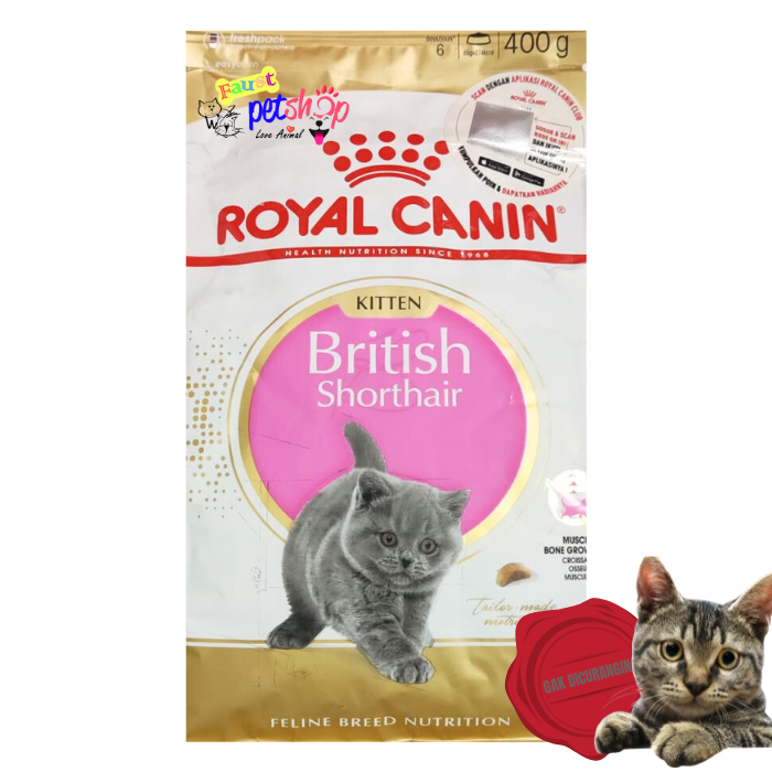Royal Canin Kitten British Shorthair 400 Gr Makanan Kucing Kering Dry Cat Food