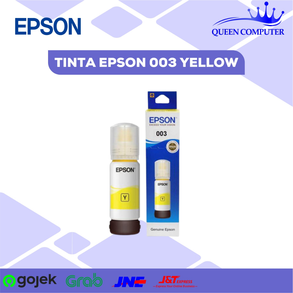 Epson Tinta 003 Yellow Asli Original L3110 L5190 L3210 L1210 Kuning