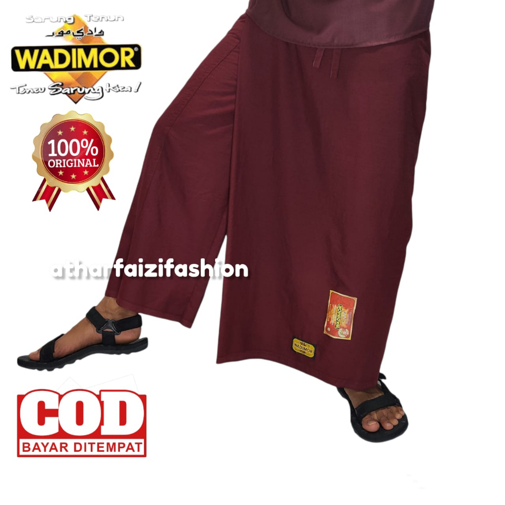 SARUNG CELANA DEWASA WARNA MERAH MARUN/SARUNG CELANA WADIMOR