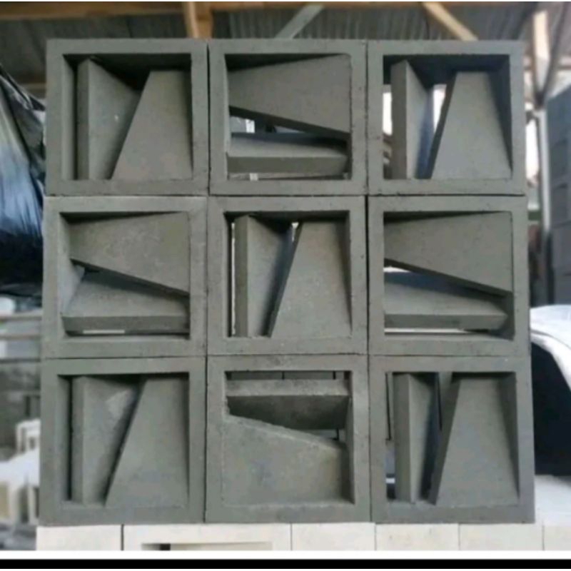 Roster beton minimalis murah, roster motif, roster lubang angin, roster beton warna abu