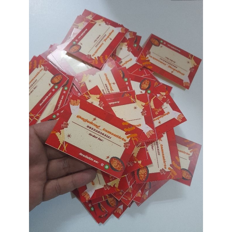 

[ 1pack = 100pcs ] Stiker Label chromo print+cutting kotak persegi