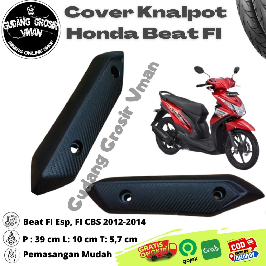 Cover Knalpot Beat FI Muffler Protector Honda Beat FI Model Standart Tameng Knalpot Beat