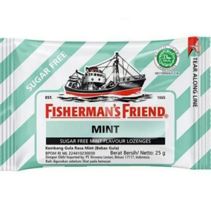 

FISHERMAN'S FRIEND LOZENGES - SUGAR FREE - MINT (HIJAU-PUTIH)