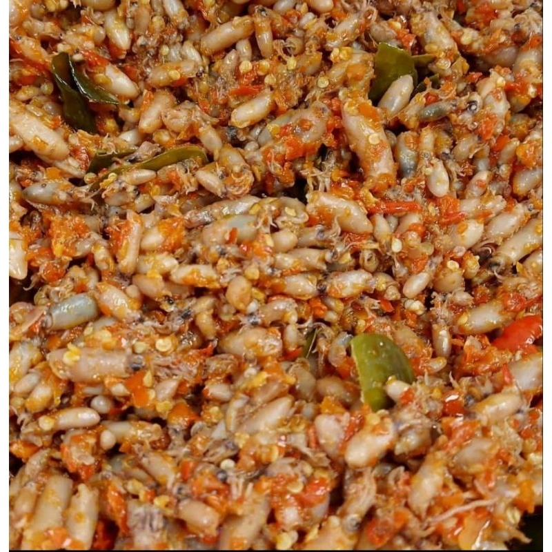 

Sambel baby cumi pedas nampol 500g