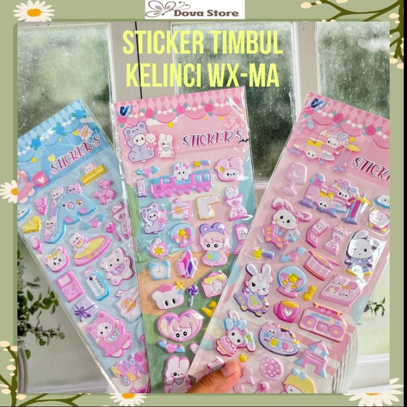 

STIKER TIMBUL 3D KELINCI KODE WX-MA STICKER HIASAN